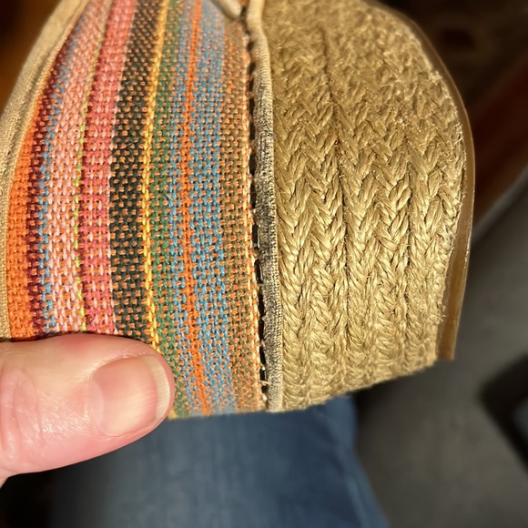 Dansko EU39/US8.5/9 Multicolor Vegan Striped Jute Espadrille Mules/Clogs… - Picture 13 of 16